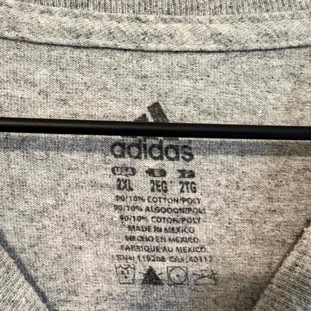Adidas Heather Gray Essential Logo T-Shirt | Size 2XL